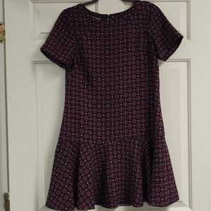 Banana Republic navy and red print dress